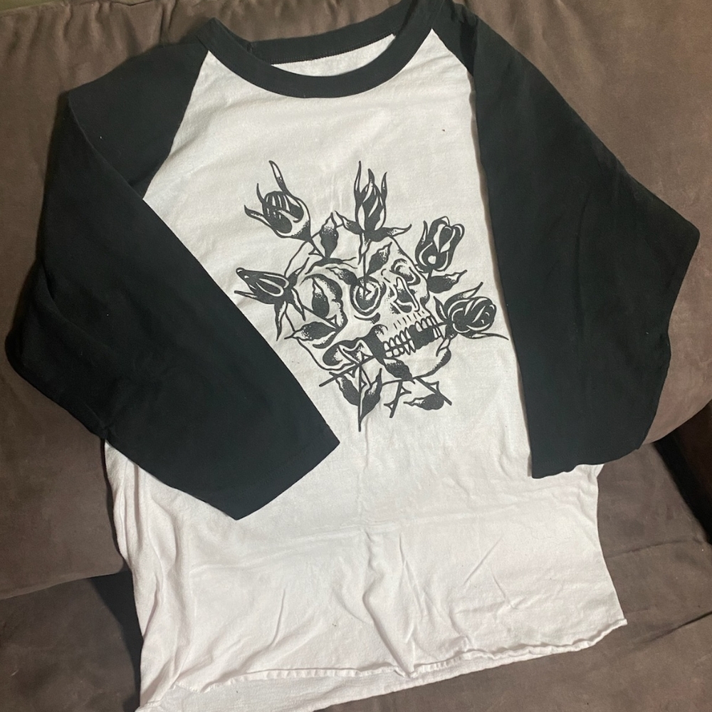 Custom tattoo shop baseball tee one of a kind.